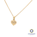 Arthesdam Jewellery 18K Yellow Gold Faceted Heart Pendant