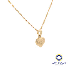 Load image into Gallery viewer, Arthesdam Jewellery 18K Yellow Gold Faceted Heart Pendant

