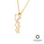 Arthesdam Jewellery 18K Yellow Gold Trio Shining Star Pendant