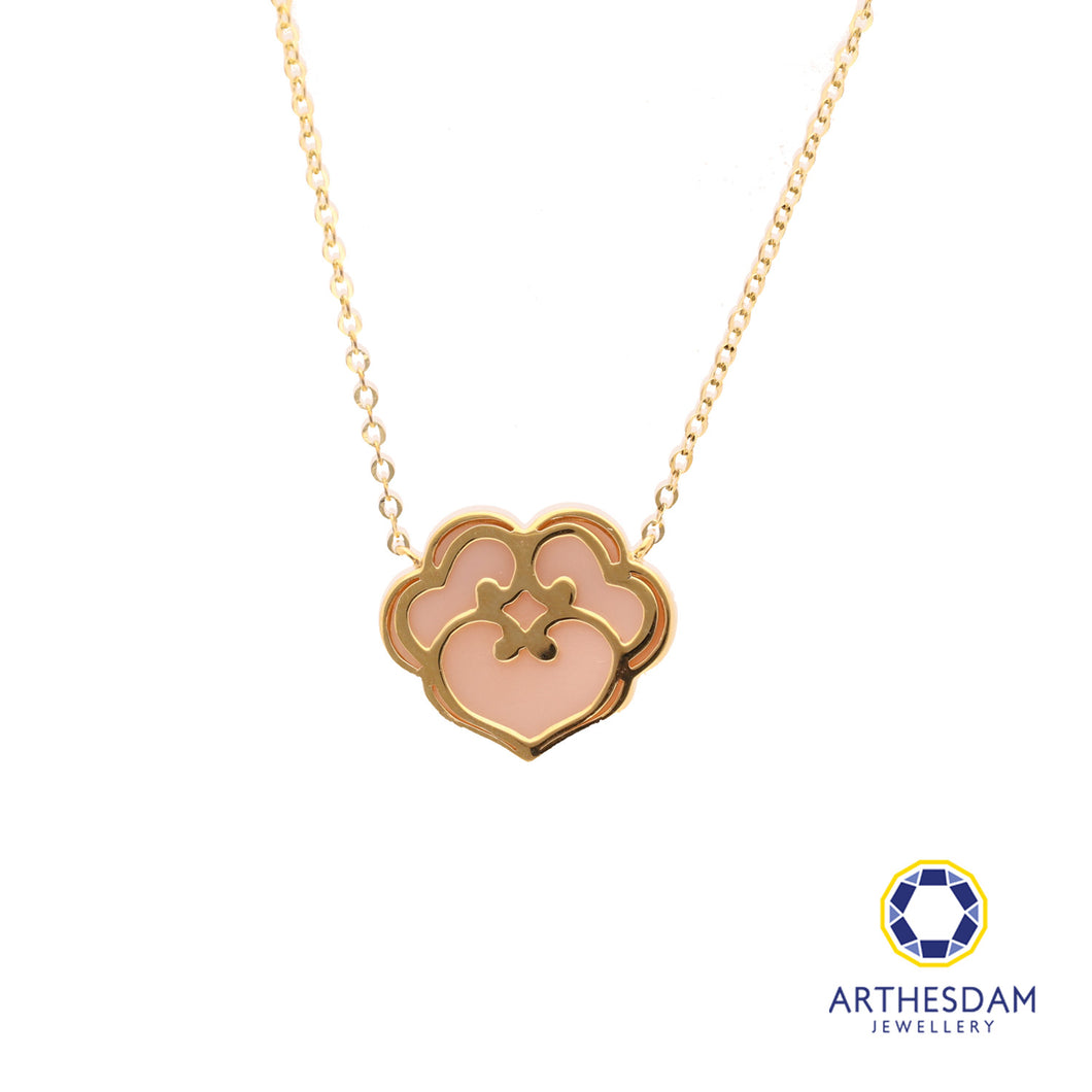 Arthesdam Jewellery 18K Gold Prosperity Wealth Lock Necklace