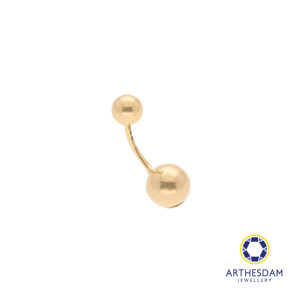 Arthesdam Jewellery 18K Gold Open Double Round Navel Ring