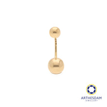 Load image into Gallery viewer, Arthesdam Jewellery 18K Gold Open Double Round Navel Ring
