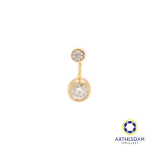 Load image into Gallery viewer, Arthesdam Jewellery 18K Gold Open Bezel Stone Navel Ring
