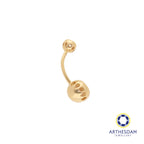 Arthesdam Jewellery 18K Gold Open Bezel Stone Navel Ring
