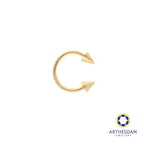 Arthesdam Jewellery 18K Gold Open Arrow Stud Earring/ Nose Ring