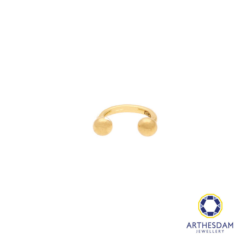 Arthesdam Jewellery 18K Gold Open Round Ball Stud Earring/ Nose Ring