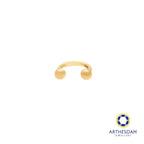 Arthesdam Jewellery 18K Gold Open Round Ball Stud Earring/ Nose Ring