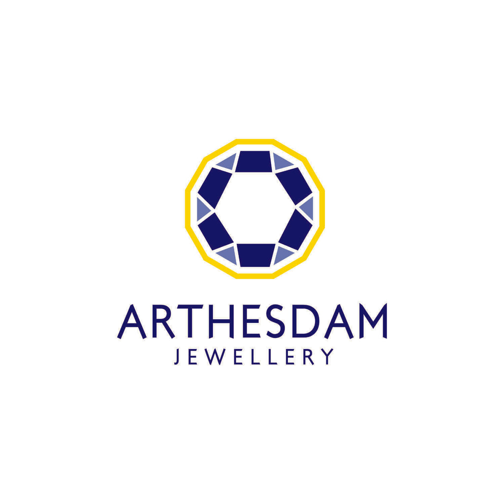 Arthesdam Jewellery 18K Gold Black Heart Single Stud Earring (Flat-back)