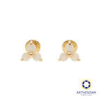 Arthesdam Jewellery 18K Gold Opal Trio Earrings (Flat-back)