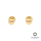 Arthesdam Jewellery 18K Gold Dainty Black Star Earrings (Flat-back)