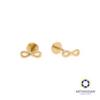 Arthesdam Jewellery 18K Gold Dainty Infinity Earrings (Flat-back)
