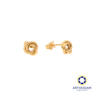 Arthesdam Jewellery 18K Yellow Gold Trio Rings Stud Earrings