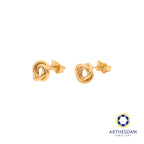 Arthesdam Jewellery 18K Yellow Gold Trio Rings Stud Earrings