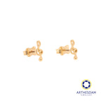 Arthesdam Jewellery 18K Yellow Gold Music Note Stud Earrings