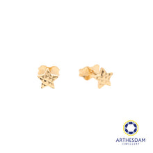 Load image into Gallery viewer, Arthesdam Jewellery 18K Yellow Gold Star Stud Earrings

