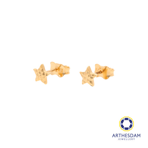 Arthesdam Jewellery 18K Yellow Gold Star Stud Earrings