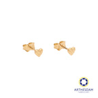 Arthesdam Jewellery 18K Yellow Gold Heart Stud Earrings