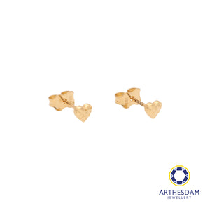 Arthesdam Jewellery 18K Yellow Gold Heart Stud Earrings