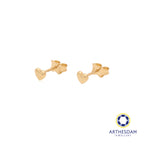 Arthesdam Jewellery 18K Yellow Gold Heart Stud Earrings