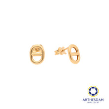 Load image into Gallery viewer, Arthesdam Jewellery 18K Yellow Gold Soda Tab Stud Earrings
