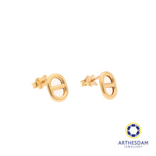 Load image into Gallery viewer, Arthesdam Jewellery 18K Yellow Gold Soda Tab Stud Earrings

