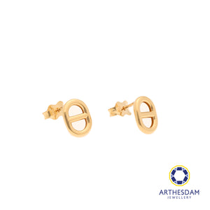 Arthesdam Jewellery 18K Yellow Gold Soda Tab Stud Earrings