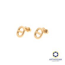 Load image into Gallery viewer, Arthesdam Jewellery 18K Yellow Gold Soda Tab Stud Earrings
