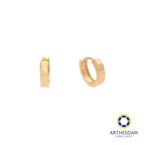Arthesdam Jewellery 18K Yellow Gold Round Track Hoop Earrings