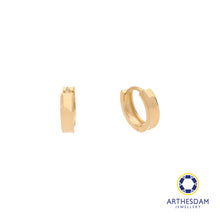 Load image into Gallery viewer, Arthesdam Jewellery 18K Yellow Gold Round Track Hoop Earrings
