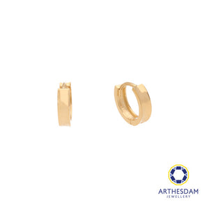 Arthesdam Jewellery 18K Yellow Gold Round Track Hoop Earrings