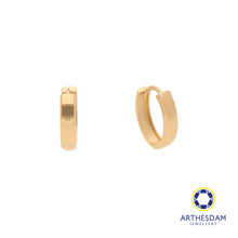 Load image into Gallery viewer, Arthesdam Jewellery 18K Yellow Gold Classic Oval Hoop Earrings
