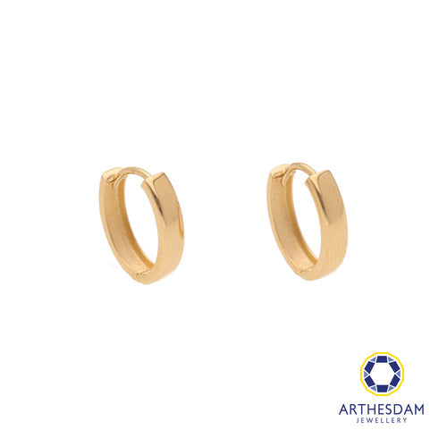 Arthesdam Jewellery 18K Yellow Gold Classic Oval Hoop Earrings
