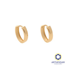 Load image into Gallery viewer, Arthesdam Jewellery 18K Yellow Gold Classic Oval Hoop Earrings
