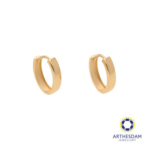 Arthesdam Jewellery 18K Yellow Gold Classic Oval Hoop Earrings