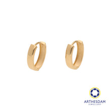 Load image into Gallery viewer, Arthesdam Jewellery 18K Yellow Gold Classic Oval Hoop Earrings
