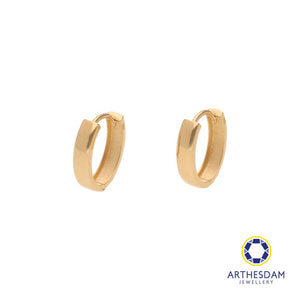 Arthesdam Jewellery 18K Yellow Gold Classic Oval Hoop Earrings