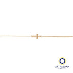 Arthesdam Jewellery 18K Yellow Gold Sparkly Cross Bracelet