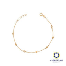 Load image into Gallery viewer, Arthesdam Jewellery 18K Yellow Gold Dainty Stones and Ball Bracelet
