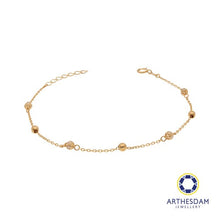 Load image into Gallery viewer, Arthesdam Jewellery 18K Yellow Gold Dainty Stones and Ball Bracelet

