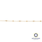 Arthesdam Jewellery 18K Yellow Gold Dainty Stones and Ball Bracelet
