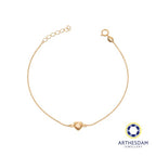 Arthesdam Jewellery 18K Yellow Gold Yellow Stone Heart Bracelet