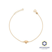 Load image into Gallery viewer, Arthesdam Jewellery 18K Yellow Gold Yellow Stone Heart Bracelet
