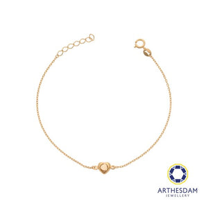 Arthesdam Jewellery 18K Yellow Gold Yellow Stone Heart Bracelet