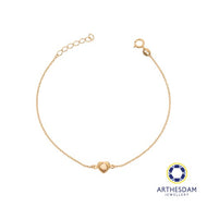 Arthesdam Jewellery 18K Yellow Gold Yellow Stone Heart Bracelet