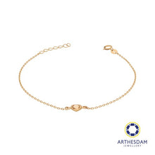 Load image into Gallery viewer, Arthesdam Jewellery 18K Yellow Gold Yellow Stone Heart Bracelet

