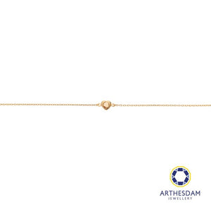 Arthesdam Jewellery 18K Yellow Gold Yellow Stone Heart Bracelet