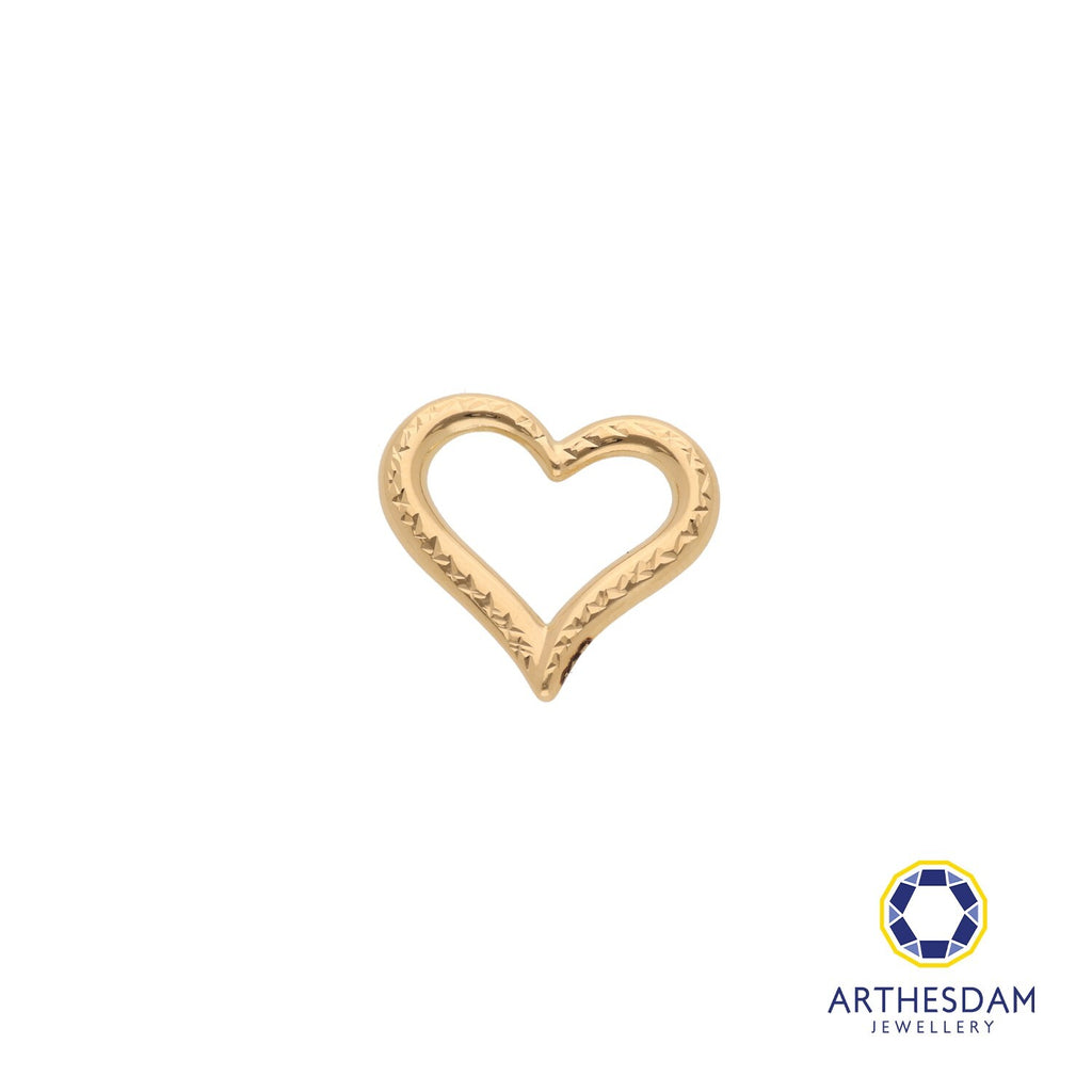 Arthesdam Jewellery 18K Yellow Gold Two-toned Double Sided Heart Pendant