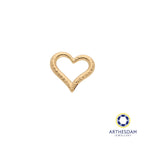 Arthesdam Jewellery 18K Yellow Gold Two-toned Double Sided Heart Pendant