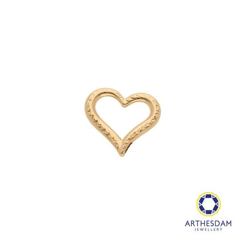 Arthesdam Jewellery 18K Yellow Gold Two-toned Double Sided Heart Pendant