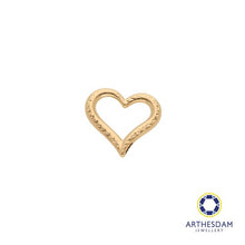 Load image into Gallery viewer, Arthesdam Jewellery 18K Yellow Gold Two-toned Double Sided Heart Pendant
